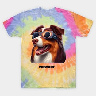 Australian Shepherd Watching the Solar Eclipse T-Shirt